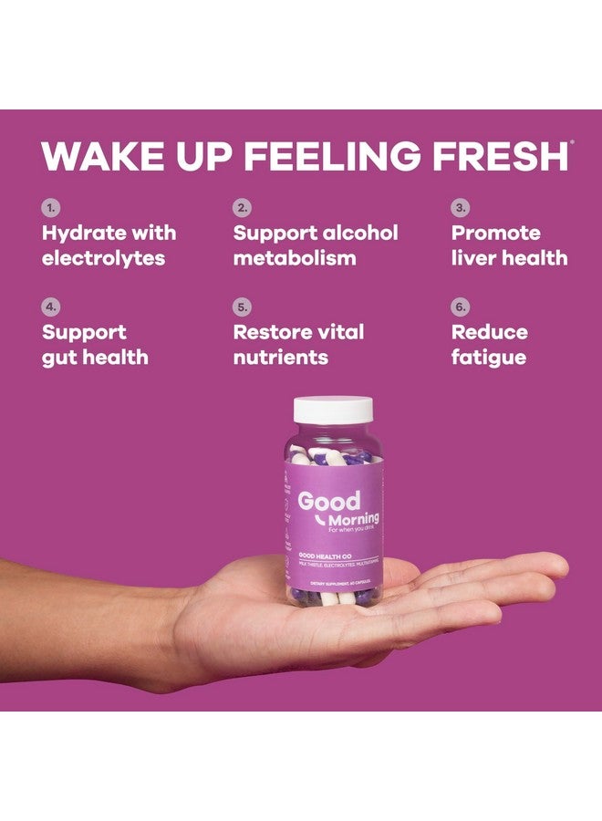 Good Morning Hangover Pills | 88.89% Effective at Hangover Prevention in Clinical Trial | After Alcohol Aid with DHM, Milk Thistle, and Electrolytes to Help You Party Smart. Cheers - Image 5