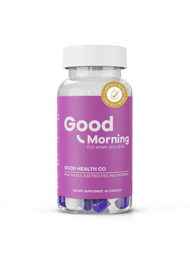 Good Morning Hangover Pills | 88.89% Effective at Hangover Prevention in Clinical Trial | After Alcohol Aid with DHM, Milk Thistle, and Electrolytes to Help You Party Smart. Cheers - Image 1