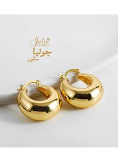 جوليا ستور اقراط دائرية ذهبية  - Image 3