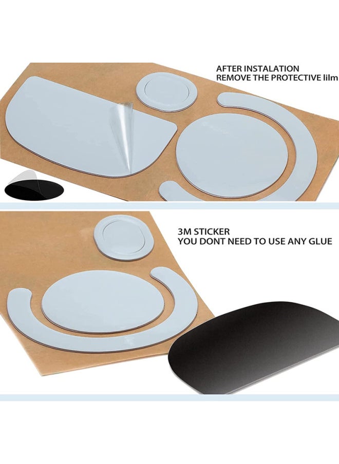Generic - Mouse Wear-resistant Foot Pad G304 E-sports Sweat-proof Side Paste Gpw Anti-slip Paste Logitech G502 Tiger Footpad-Color:Master 3 Curved Edge White Set - Image 1