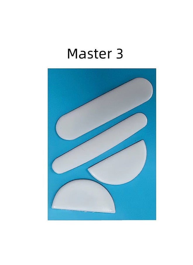 Generic - Mouse Wear-resistant Foot Pad G304 E-sports Sweat-proof Side Paste Gpw Anti-slip Paste Logitech G502 Tiger Footpad-Color:Master 3 Curved Edge White Set - Image 1
