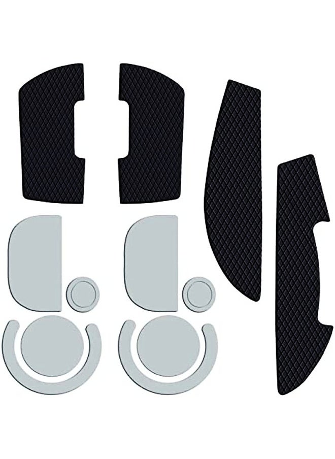 Generic - Mouse Wear-resistant Foot Pad G304 E-sports Sweat-proof Side Paste Gpw Anti-slip Paste Logitech G502 Tiger Footpad-Color:Master 3 Curved Edge White Set - Image 1