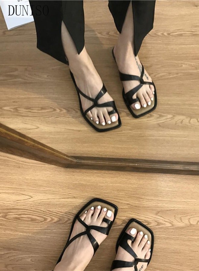 DUNISO Women's Flip Flops Non-Slip Beach Travel Sandals Open-Toe Slippers Ultimate Comfort, Lightweight, Thick Sole, Non-Slip, Easy to Clean - Image 4