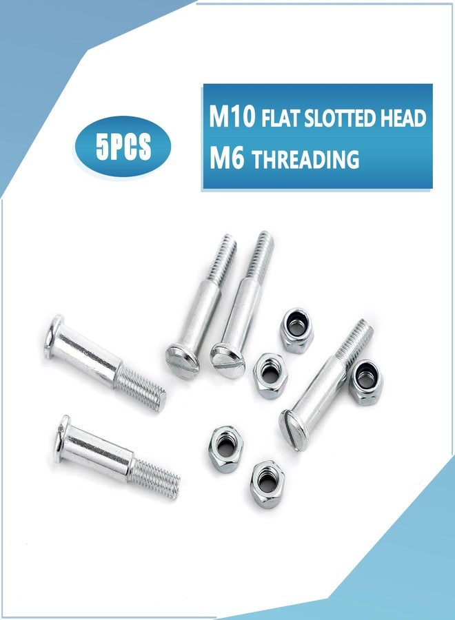Minho Motorcycle Handlebar Lever Pivot Bolt in Low Carbon Steel Material,M10 Flat Slotted Head,M6 Threading,Overall Lenght 36mm,Compatibel with 22mm Handlebar Clutch Levers - Image 3