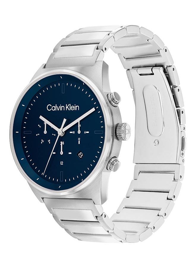Men's Analog Round Shape Stainless Steel Wrist Watch 25200293 - 44 Mm