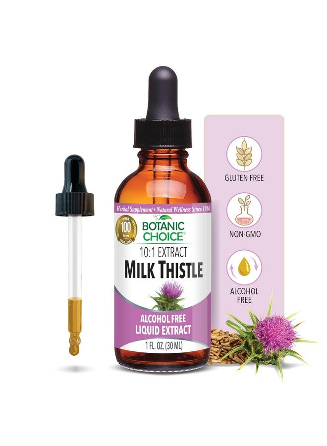 Botanic Choice Milk Thistle Liquid Extract, Alcohol Free, Gluten Free, Fast Acting Traditional Liver Favorite, 1 fl. oz - Image 1