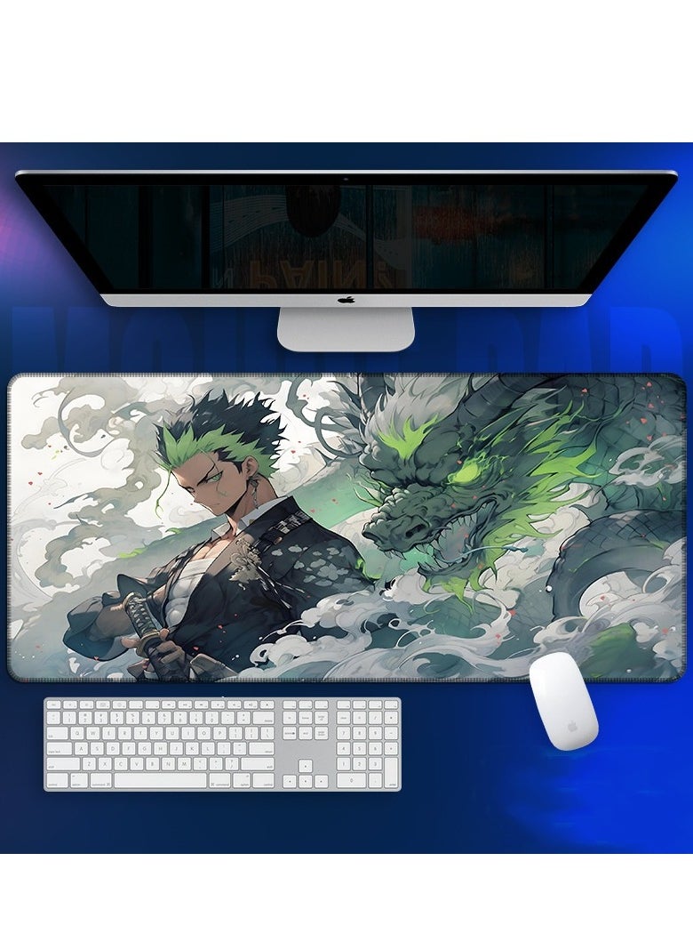 QZ - Anime One Piece Mouse Pad, Extended Large Gaming Mouse Pad, Non-Slip Rubber Base And Stitched Edge Desk Pad For Computer Home Office Work And Study - Image 1
