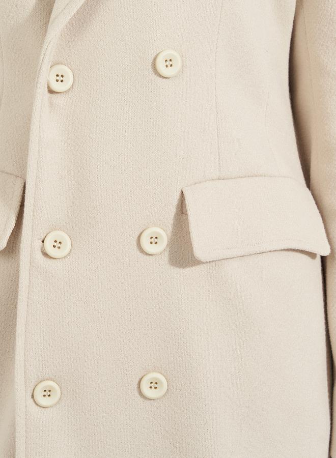 ستايلي معطف بصفين أزرار وقصة عادية - Image 4