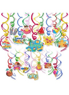 HOWAF Summer Pool Party Hanging Swirls Decoration30Pcs Pool Birthday Party Decorations For Summer Pool Party Indoor And Outdoor Hanging Decor Beach Themed Birthday Party Decorations Summer Baby Shower Decor  - Image 1