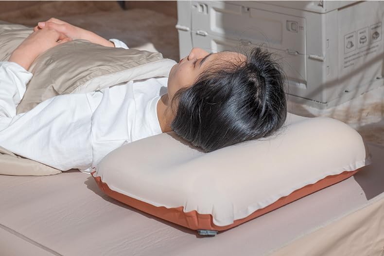 ORIGINAL MART 3D Sponge Pillow Automatic Inflatable Pillow Camping Tent Air Cushion Pillow Travel Portable Cervical Pillow Lunch Break Pillow Outdoor Random Color - Image 5