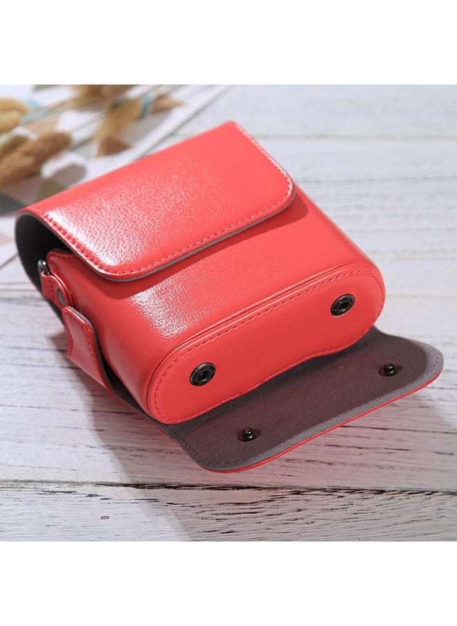 NIBEMINENT - Camera Case With Strap For Fujifilm Instax Mini 90/25/7/8/9 Red - Image 1
