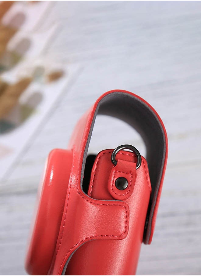 NIBEMINENT - Camera Case With Strap For Fujifilm Instax Mini 90/25/7/8/9 Red - Image 1