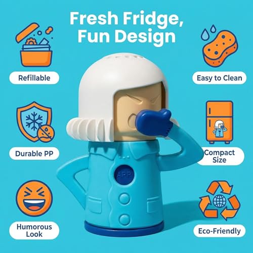 Aivwis Refillable Fridge Deodorizer Box, Cute Design. PP Plastic Odor Absorber for Baking Soda, Coffee Grounds, Deodorizing Beads. Compact Natural Deodorizer for Fridge & Freezer - Image 2