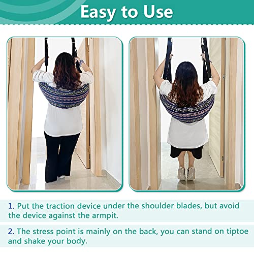 Zelen Spinal Decompression Devices Back Traction Stretcher Spine Decompression Machine Lumbar Traction Device for Lower Back Pain Relief Back Stretching Device Door Traction Pillow - Image 4