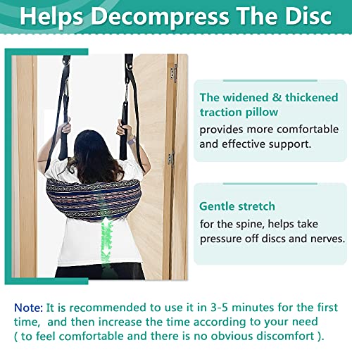 Zelen Spinal Decompression Devices Back Traction Stretcher Spine Decompression Machine Lumbar Traction Device for Lower Back Pain Relief Back Stretching Device Door Traction Pillow - Image 3