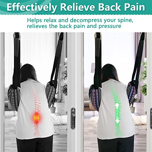 Zelen Spinal Decompression Devices Back Traction Stretcher Spine Decompression Machine Lumbar Traction Device for Lower Back Pain Relief Back Stretching Device Door Traction Pillow - Image 2