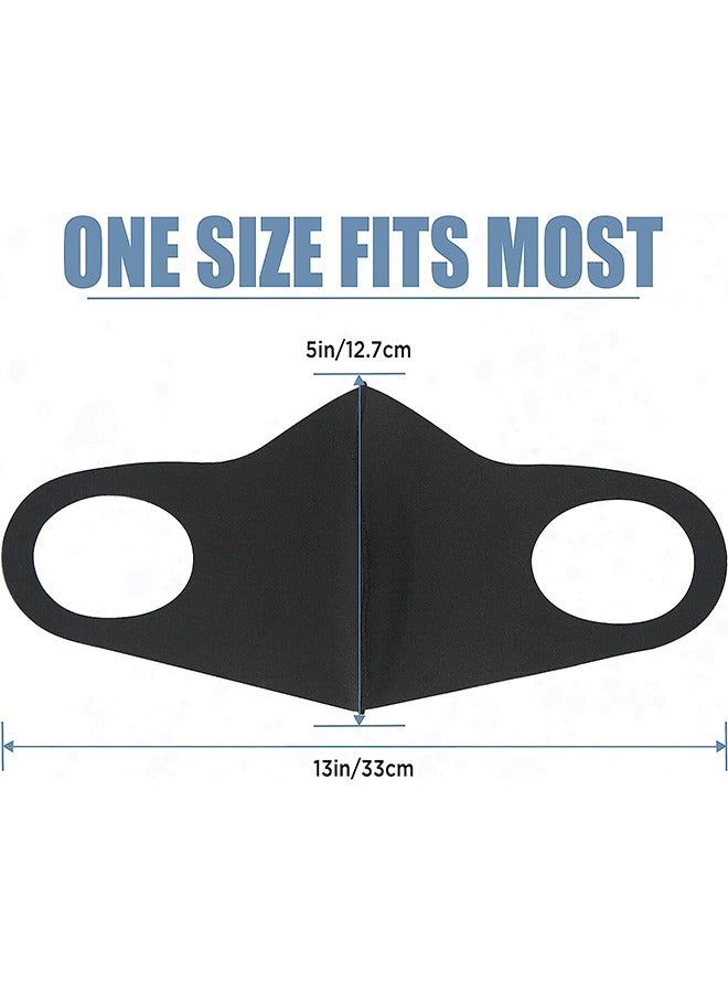 8PCS Black and Grey Face Mask Covers with Elastic Ear Loop Cover Full Face Anti-Dust, Unisex, Washable, Breathable, and Reusable - Image 4