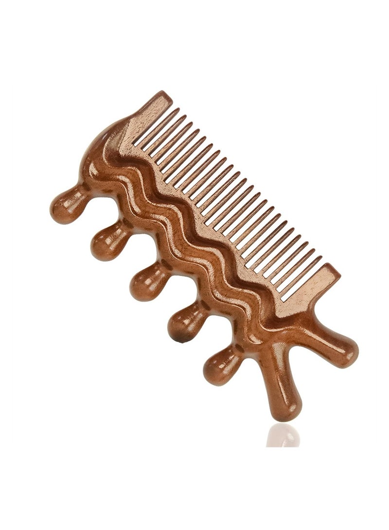 KASTWAVE Wooden Massage Comb, Trigger Point Massage Tool, Gua Sha Scraping Scalp and Hair Massage, Scalp Stimulator, Scalp Massager, Full Body Acupressure - Image 1