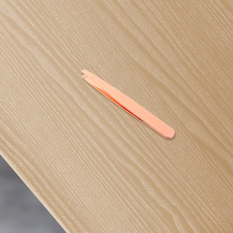 3 Piece Rose Gold Stainless Steel Eyebrow Tweezers Kit for Women Facial Hair Removal - Image 5