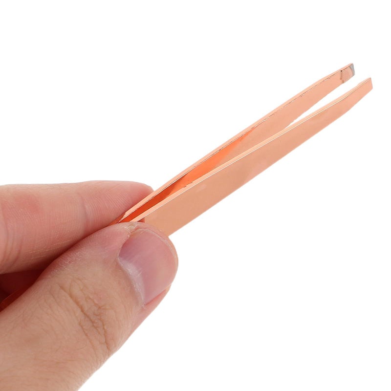 3 Piece Rose Gold Stainless Steel Eyebrow Tweezers Kit for Women Facial Hair Removal - Image 4