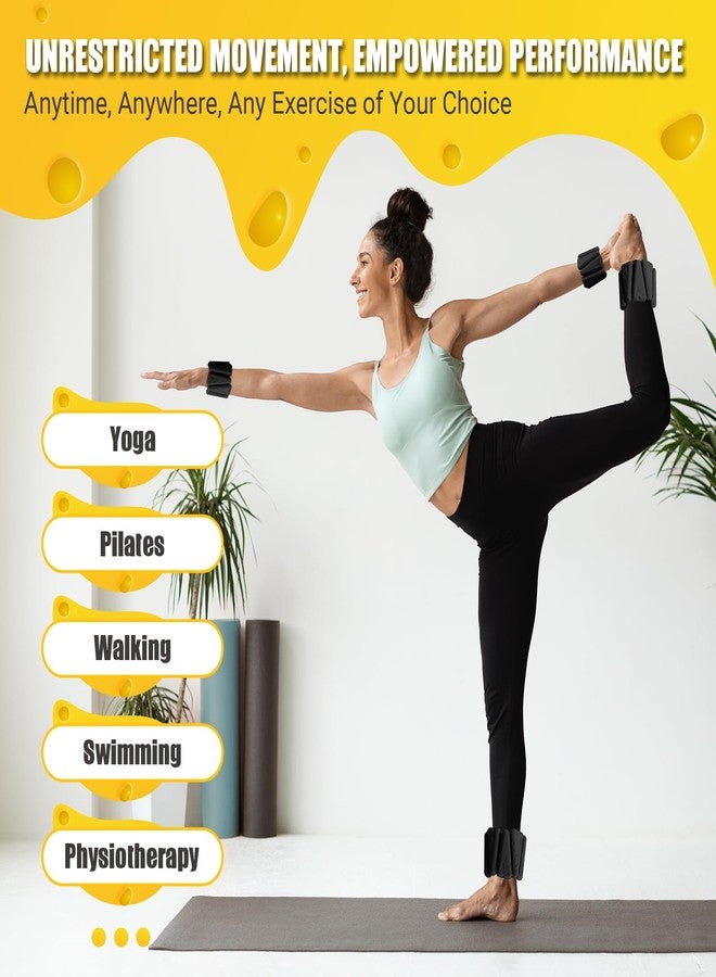 nooncrazy Wrist Ankle Weights Bangles 4 lbs for Women, Adjustable Silicone Pilates Weights Bracelet, Heavy Duty Fasteners Wearable Arm & Leg Weights for Yoga, Pilates, Barre, Walking and Gym (Set of 2) - Image 3