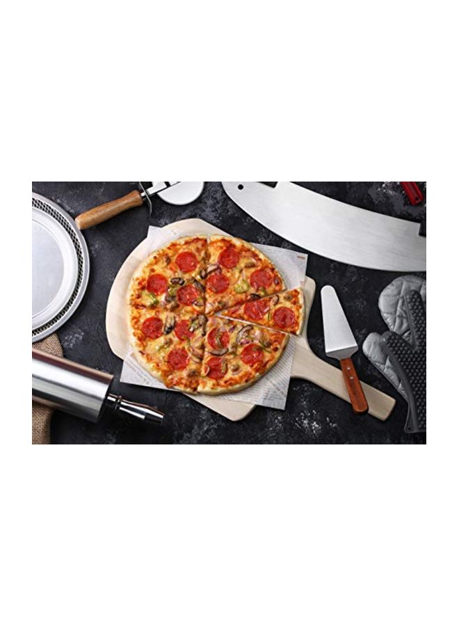 New Star Foodservice 50288 Restaurant-Grade Wooden Pizza Peel, 14" L x 14" W Plate, with 22" L Wooden Handle, 36" Overall Length - Image 5