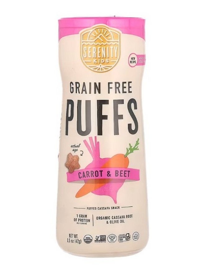 SERENITY KIDS Grain Free Puffs Carrot and Beet 1.5 oz 42 g - Image 1