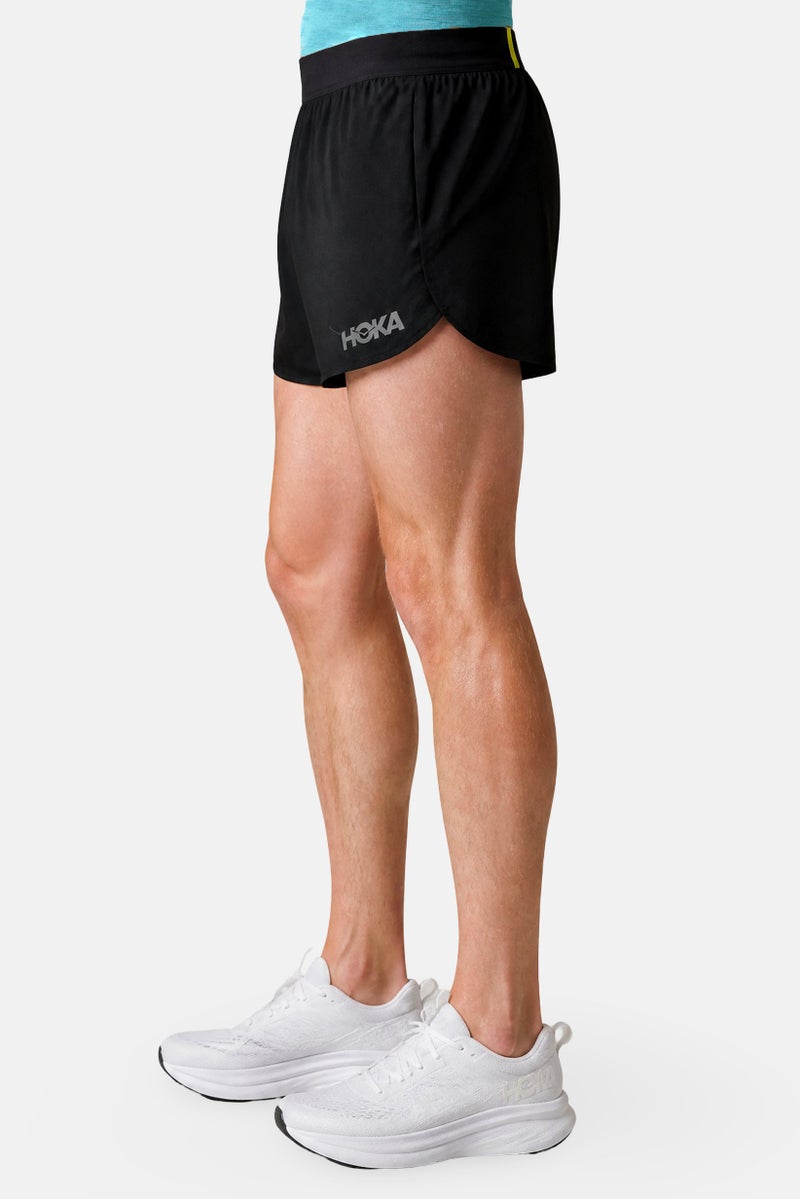 Hoka Men Sportswear Fit Running Shorts, Black - Image 4