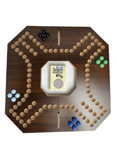 Generic Jackaroo Board Game - Wooden Board - Sophisticated, Competitive and Fun Game for 2-4 Players, Playing Cards for All Games 