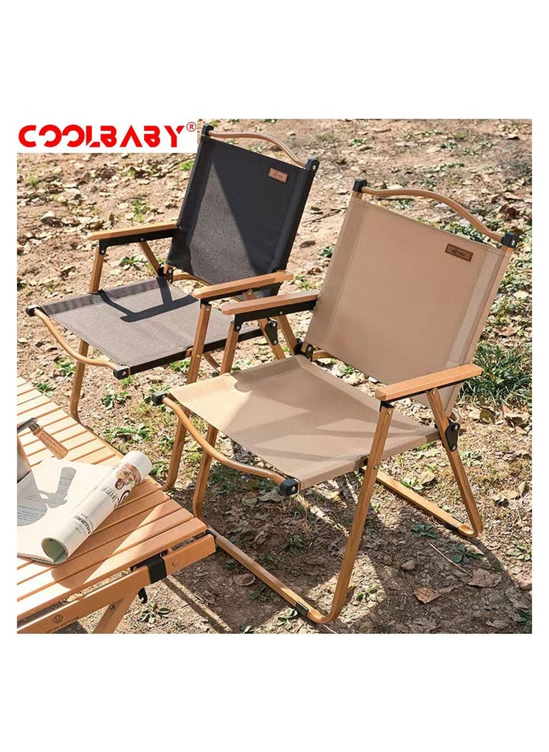 Cool Baby COOLBABY Outdoor Folding Chair,Portable,Beach,Camping Picnic, Wilderness Fishing Chair,Black,Small  - Image 3