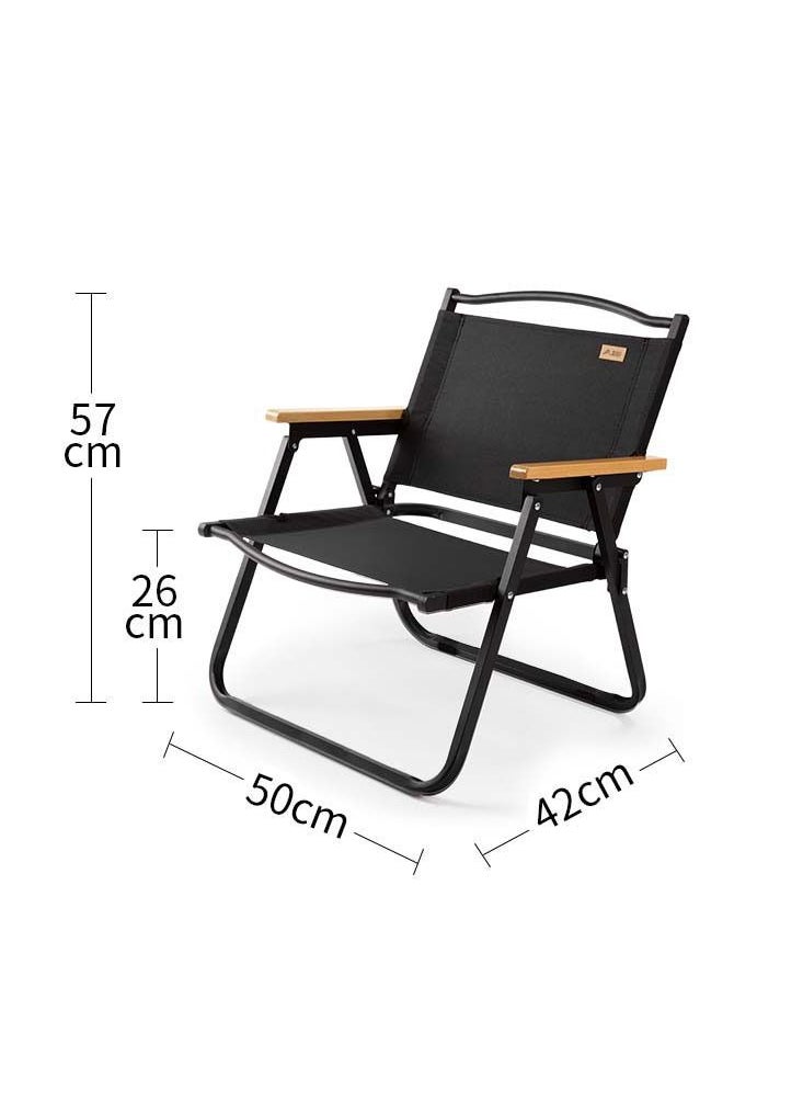 Cool Baby COOLBABY Outdoor Folding Chair,Portable,Beach,Camping Picnic, Wilderness Fishing Chair,Black,Small  - Image 2