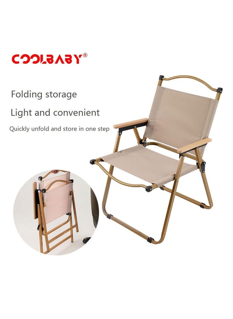 Cool Baby COOLBABY Outdoor Folding Chair,Portable,Beach,Camping Picnic, Wilderness Fishing Chair,Black,Small  - Image 5