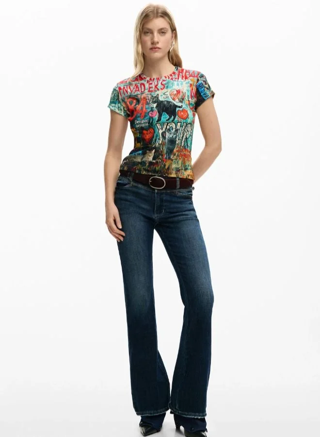 ديسيجوال قطط قمصان مطبوعة