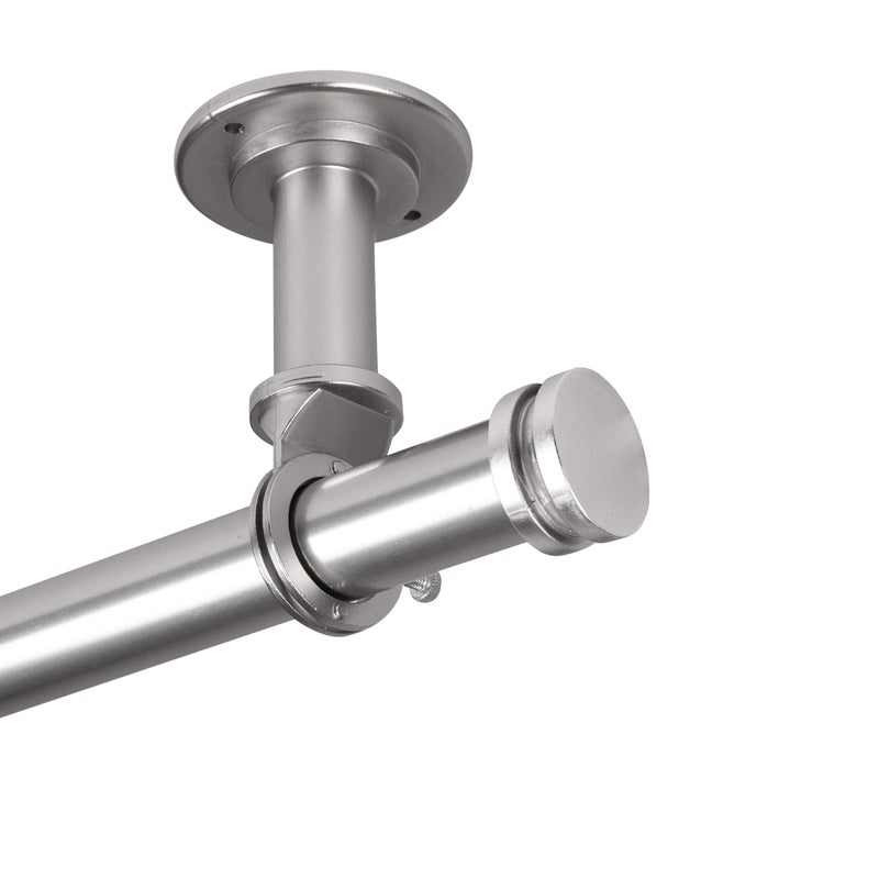Rod Desyne Rod Desyne Bun 1 Ceiling Curtain Room Divider Satin Nickel