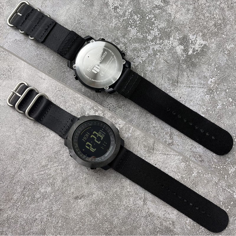 North Edge Apache Tactical Sports Watches for Men Outdoor Survival Military Compass Rock Solid Digital Watches with Durable Band, Steps Tracker Pedometer Calories (Black) - Image 3