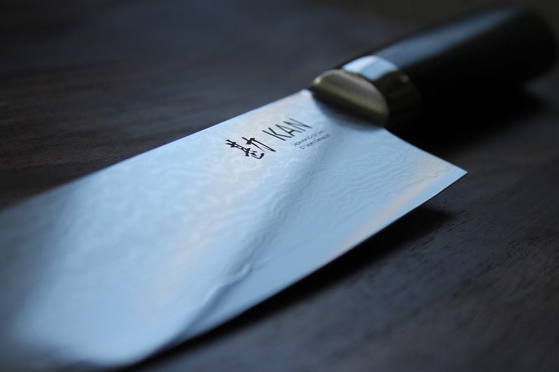 KAN Core Professional Chef Knife 8-inch VG-10 67 layers Damascus Ambidextrous (Non-Hammered Japanese VG-10 Blade, Ebony Handle) - Image 3