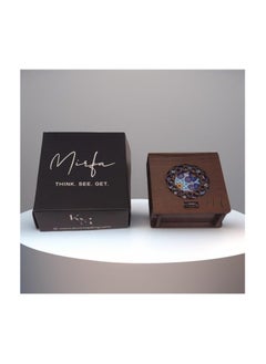 MIRFA Scented Candle In Wood Crafted Box - Peach Elegance - Small  - Image 2