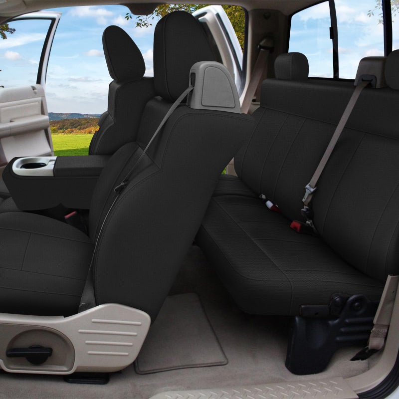Kistrba Truck Seat Cover Compatible with 2004-2008 Ford F150 XLT Super Cab Front & Rear, Knitted Fabric Durability Heavy Duty Seat Cover - Image 4