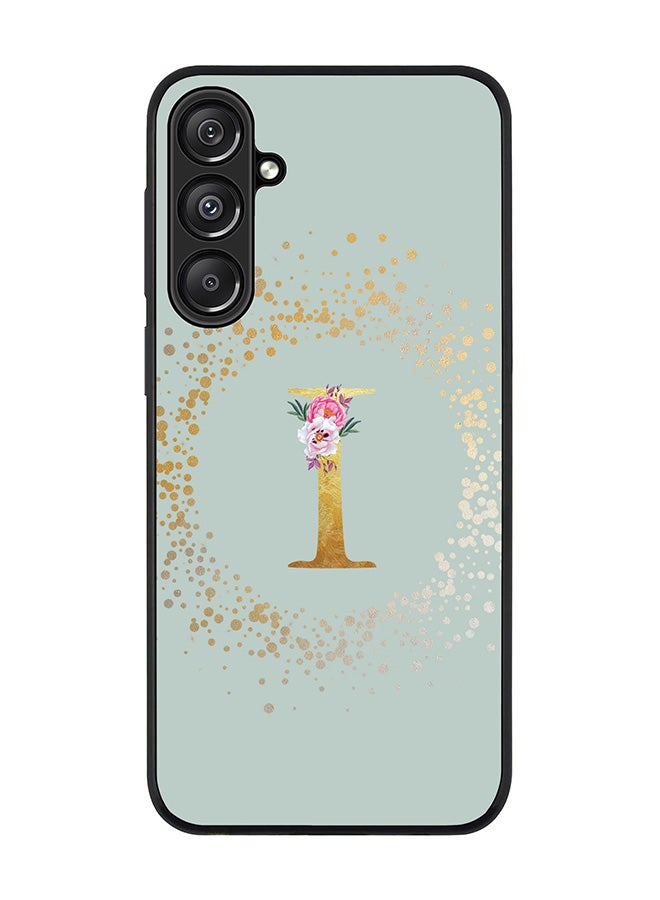 Stylizedd For Samsung Galaxy A16 / A16 5G Case,Slim fit Camera Protection, Shockproof Thin Phone cover - Custom Monogram Floral - I (Light Grey ) - Image 1