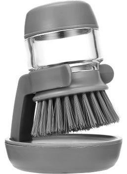 Mishrit Mishrit Dish Brush with Soap Dispenser||Soap Dispensing Palm Brush||Dishwashing Kitchen Scrub Brushes Dish Scrubber with Holder Drip Tray for Dish Sink Pan Pot Washing and Cleaning(Pack of 1).  - Image 1