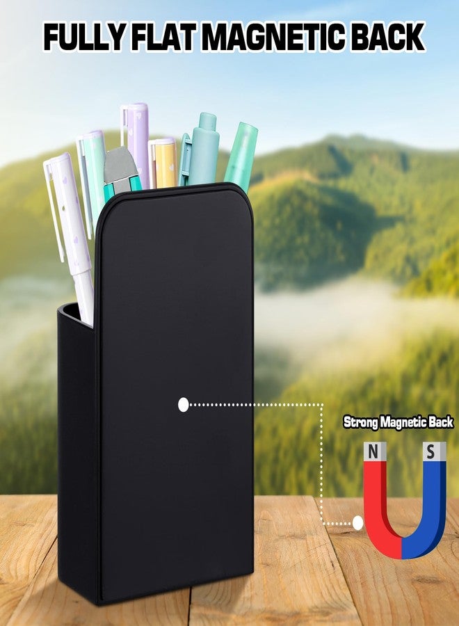 Jetec 8 Pcs Magnetic Pen Marker Holders Dry Erase Magnetic Pen Pencil Holder Organizer Home Office Supplies for Refrigerator Whiteboard Locker (Black) - Image 5