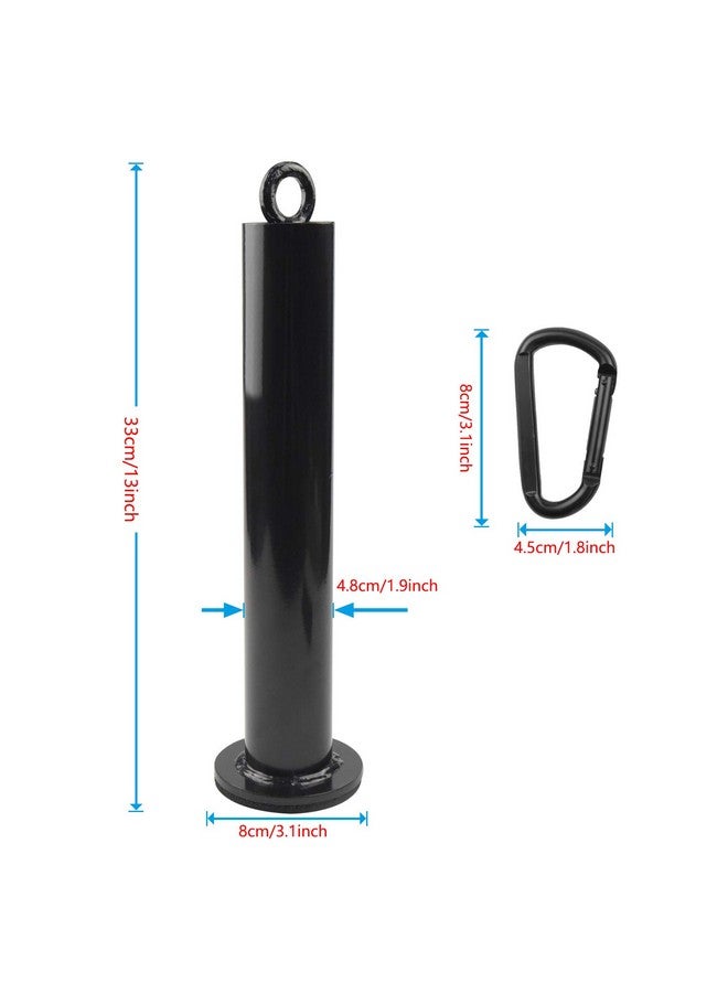 LFJ Weight Loading Pin With Carabiner Fit 1 Inch And 2 Inch Olympic Weight Plate For Cable Pulley System Lat Pulldown (Olympic Plates Loading Pin) - Image 2