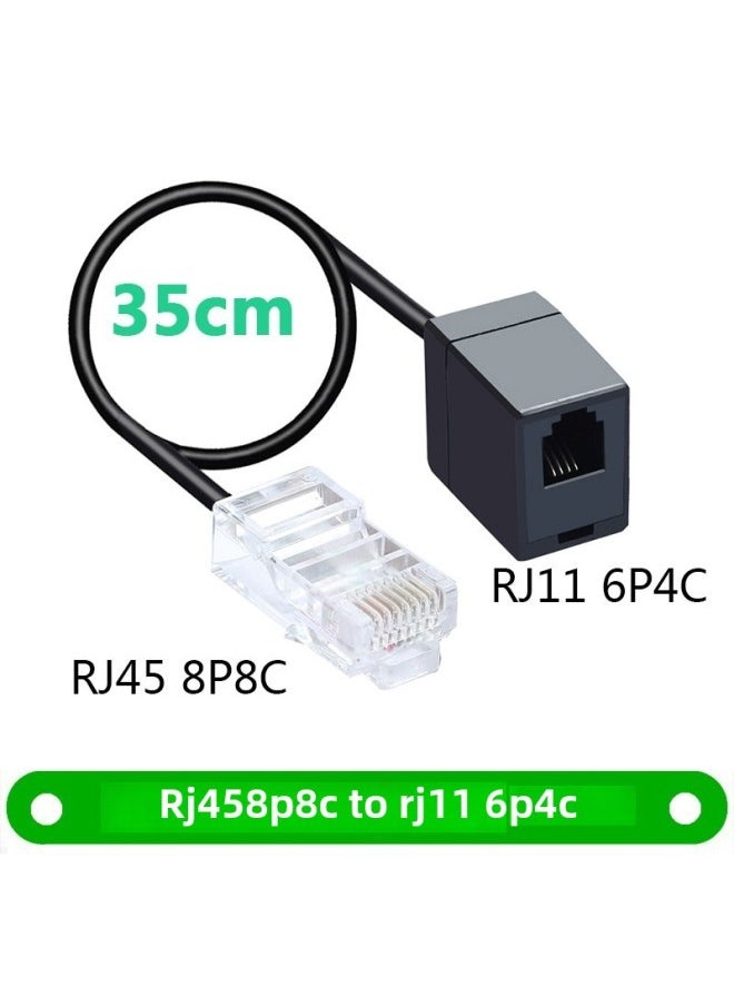 Generic كابل شبكة RJ45RJ11 إلى شبكة هاتف إلى هاتف 8P4C إلى 6P4C محول هاتف - اللون: يبدأ من 10 مقالات - طول الخط: 0.3 متر  - Image 1