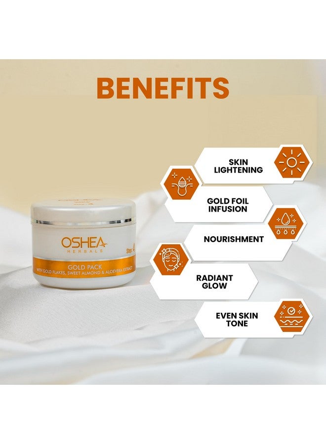 OSHEA Herbals Oshea Herbals Gold Skin Glow Therapy Facial Kit for All Skin Types | Instant Radiance & Nourishment for Healthy, Clear Skin | Enriched with Mulberry, Licorice & Aloe Vera Extract - 209gm - Image 2