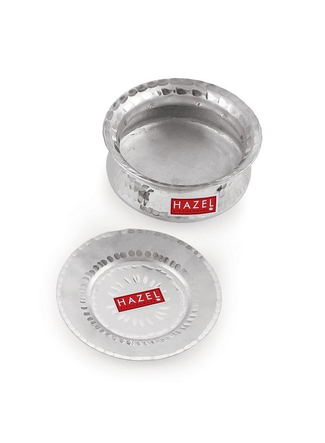 Hazel وعاء طهي برياني من الألمنيوم هازيل مطروق، بتشطيب مصقول مع غطاء، 20 سم، 1800 مل - Image 1