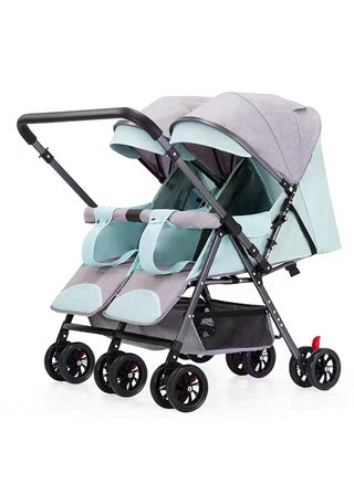 Baby Twin Stroller, Side By Side, Lightweight Double Stroller, Pushchair For Twin,Adjustable Canopy And Bassinet-green - pzsku/Z3D82DFA1CB9A82BDF0E1Z/45/_/1727684826/ef3694eb-a20a-4fd8-9e05-42b6f2ab4103