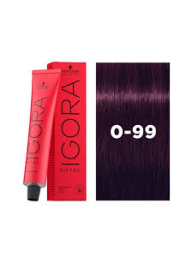 Schwarzkopf Igora Royal Permanent Hair Color 0-99 - Image 2