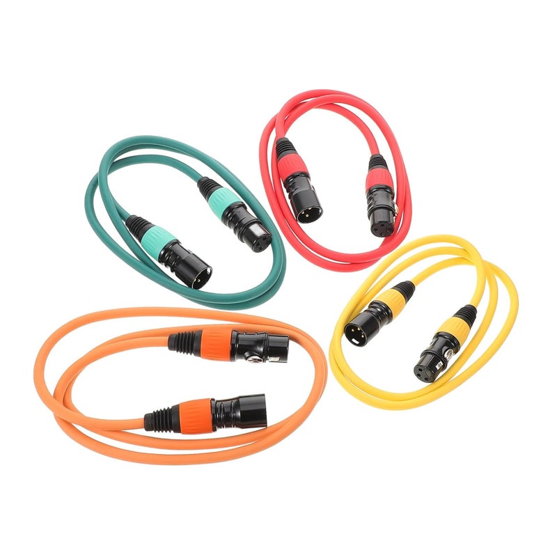 Color Coded XLR Microphone Cables 4Pcs Male to Female Balanced Audio Cords for Studio Live Use - Image 1
