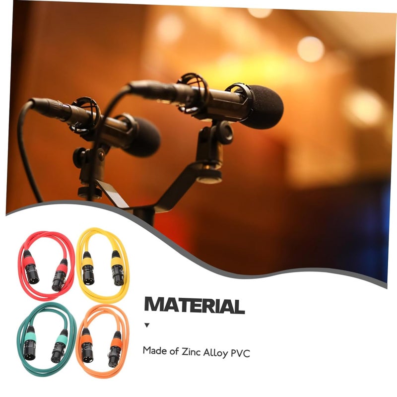 Color Coded XLR Microphone Cables 4Pcs Male to Female Balanced Audio Cords for Studio Live Use - Image 5