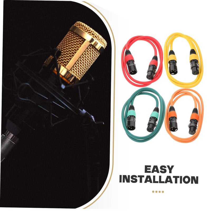 Color Coded XLR Microphone Cables 4Pcs Male to Female Balanced Audio Cords for Studio Live Use - Image 3